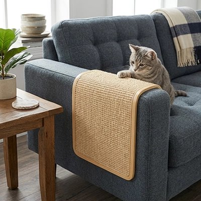 protection canapé chat sisal naturel accoudoir canape chat