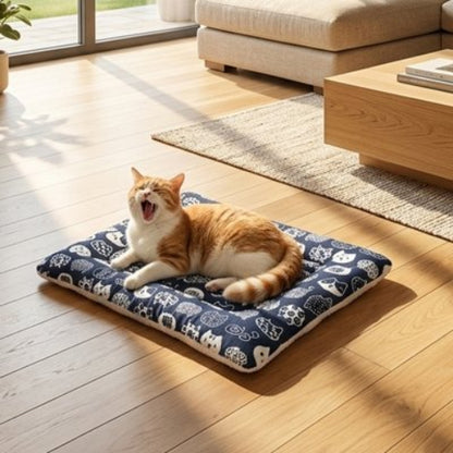 tapis chat motifs felins chat allonge salon