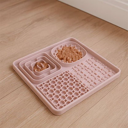 tapis de lechage compartimente rose