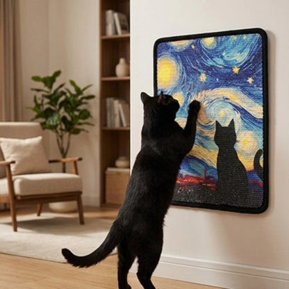 tapis griffoir chat ciel etoile salon chat griffant