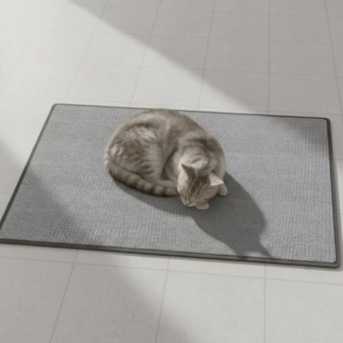 tapis griffoir chat gris anti rayures chat dormant