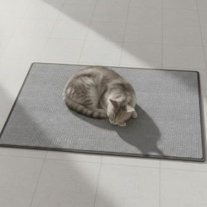 tapis griffoir chat gris anti rayures chat dormant