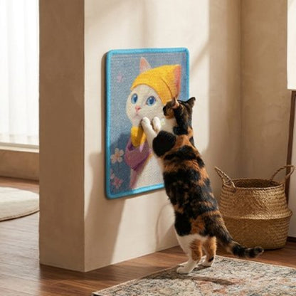 tapis griffoir chat illustration feline chat debout