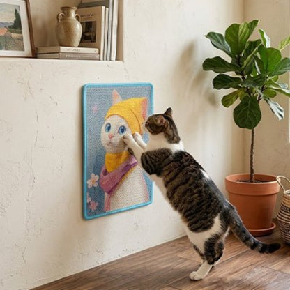 tapis griffoir chat illustration feline chat griffant