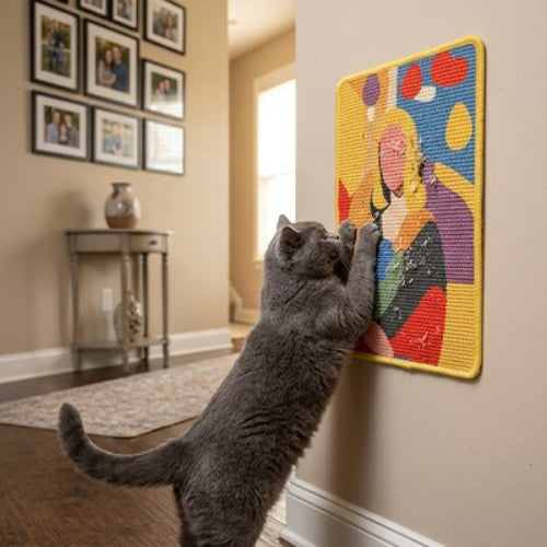 tapis griffoir chat mona lisa chat griffant couloir
