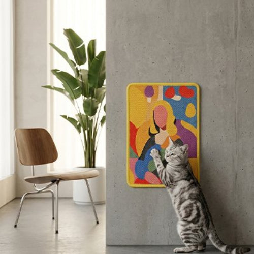 tapis griffoir chat mona lisa chat griffant salon