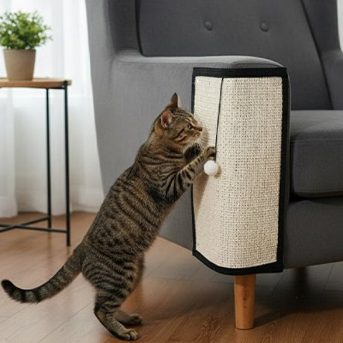 tapis griffoir chat sisal naturel chat griffant canape gris