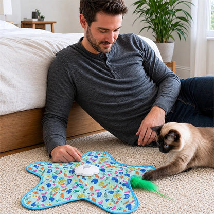 tapis interactif chat canard maitre avec chat