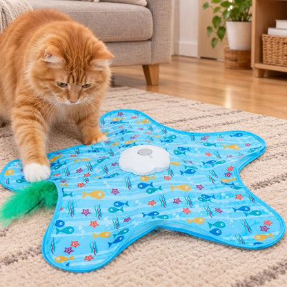 tapis interactif chat poisson chat jouant