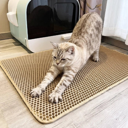 tapis litière chat jaune chat apaise