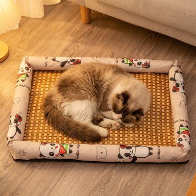 tapis rafraichissant chat motifs panda chat dormant