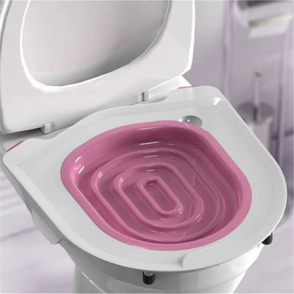 toilette chat ergonomique rose