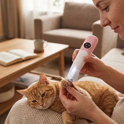 tondeuse chat design moderne rose maitresse chat canape salon