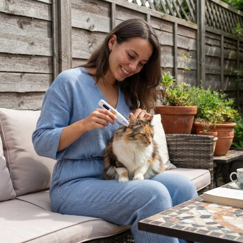 tondeuse chat performante maitresse chat assis