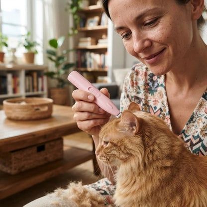 tondeuse chat polyvalente rose maitresse chat