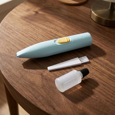 tondeuse pour chat bleue table