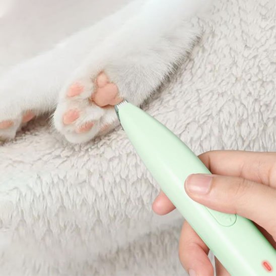 tondeuse pour chat confortable vert patte chat