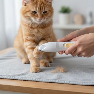 tondeuse pour chat lumiere led chat