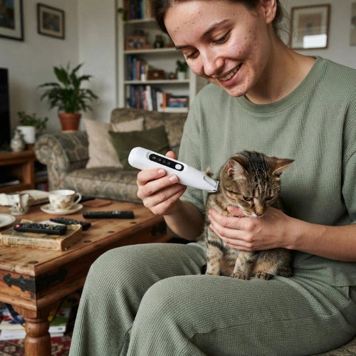tondeuse pour chat precise maitresse chat assis