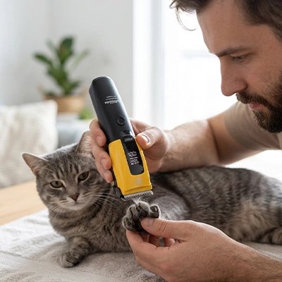 tondeuse pour chat professionnelle maitre chat allonge