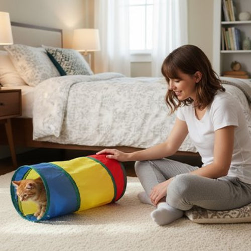 tunnel chat attractif maitresse avec chat