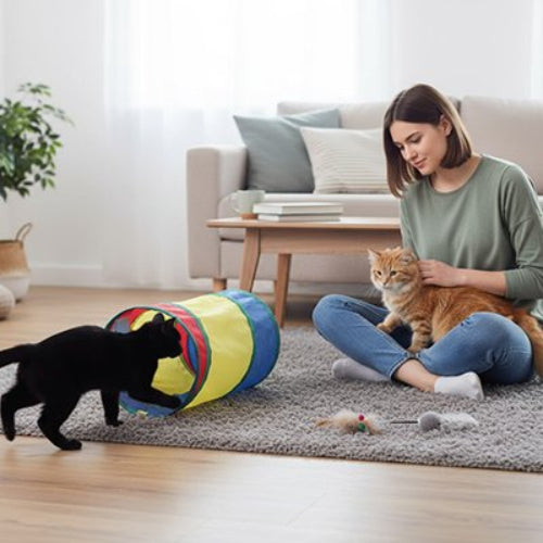 tunnel chat attractif maitresse avec chats