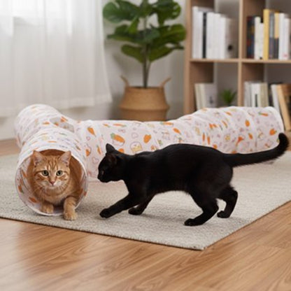 tunnel chat motifs ludiques en t avec chats