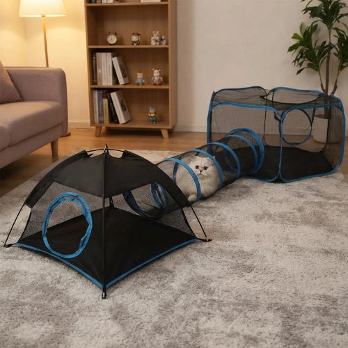 tunnel pour chat 3 en 1 chat allonge salon