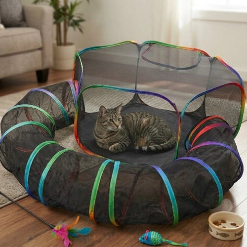 tunnel pour chat aire jeux chat allonge