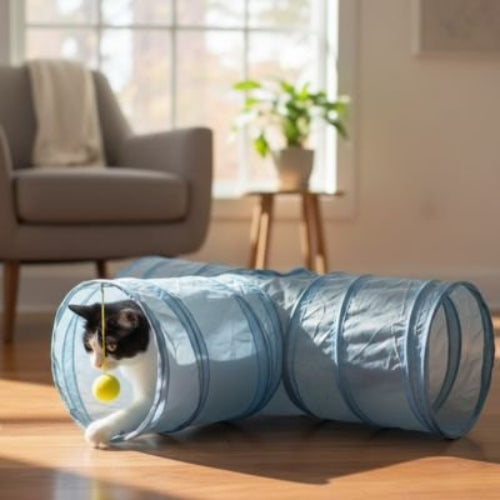 tunnel pour chat en t chat sortant