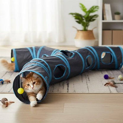 tunnel pour chat multifonction chats jouant